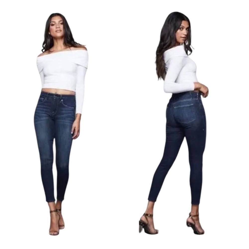 Good American Blue 250 Good Legs Crop Jeans